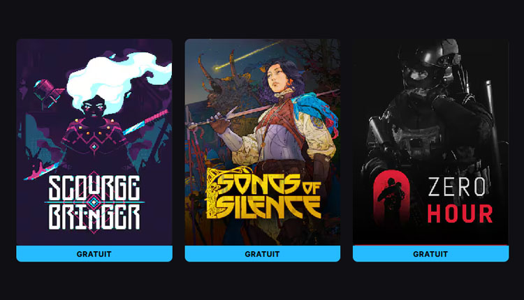 Trois jeux sont offerts cette semaine sur l’Epic Games Store !