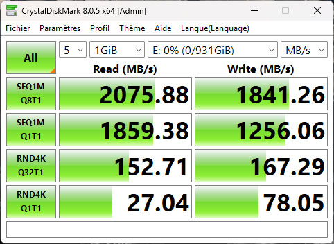  Test du SSD portable Crucial X10 Pro 1 To (USB 3.2 Gen2x2) - Page 2