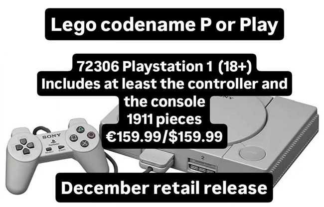  Bientôt un set Lego à l'effigie de la Playstation 1 ?