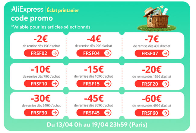 Durant une semaine, Aliexpress offre 2€ à 60€ de réduction | Bhmag Durant une semaine, Aliexpress offre 2€ à 60€ de réduction