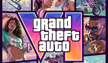PS5 cover art for Grand Theft Auto featuring a collage of characters and action scenes, with a central GTA logo, rating 18, and Rockstar logo.