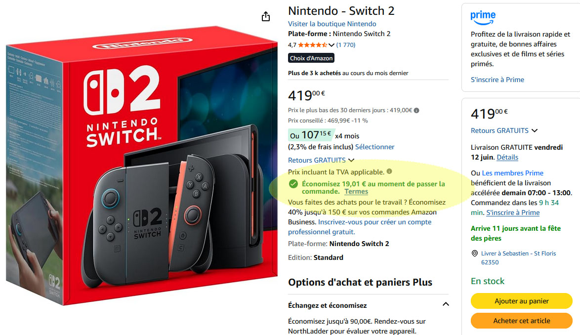 Bon Plan : la Nintendo Switch 2 voit son prix chuter à 399€ | Bhmag Bon Plan : la Nintendo Switch 2 voit son prix chuter à 399€
